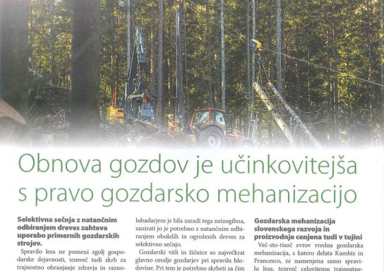 Uniforest v medijih: objava v reviji Kmetovalec, priloga Gozd, julij 2023